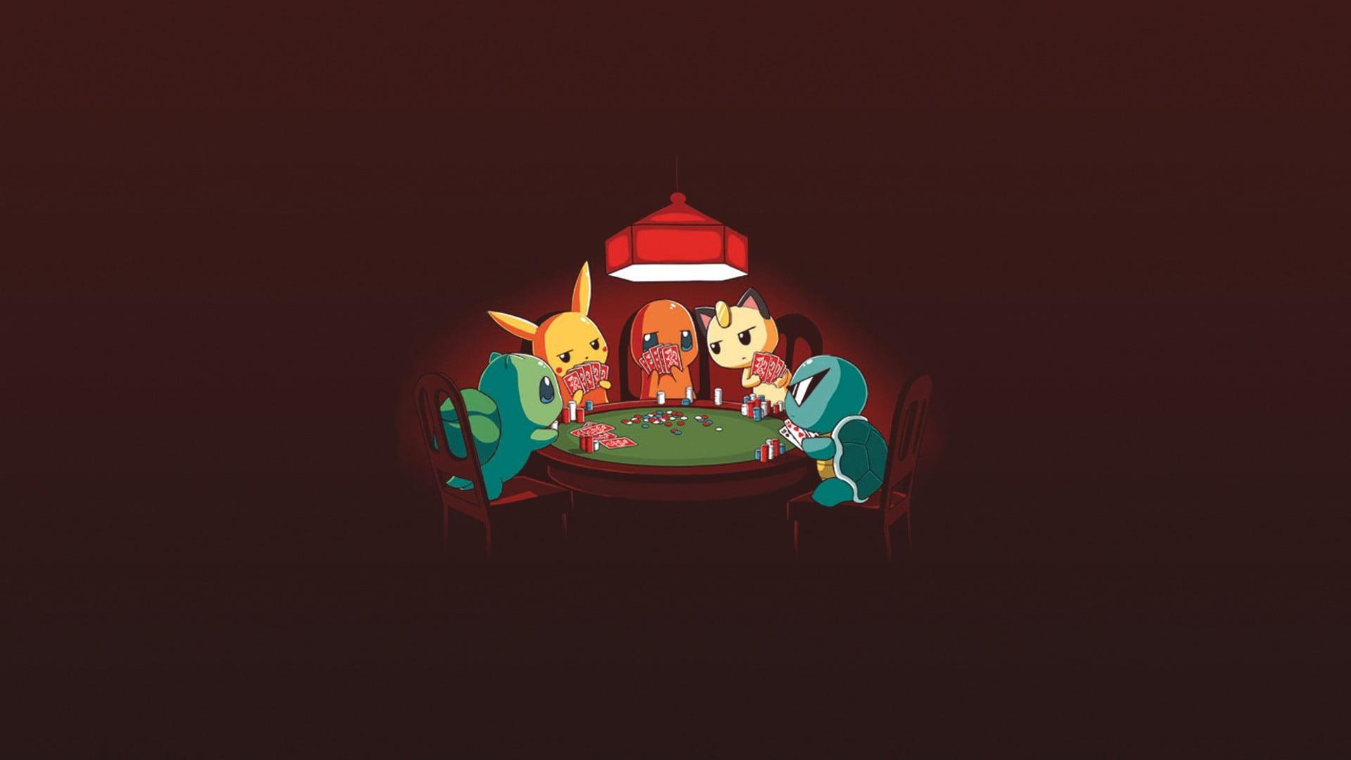Pokemon monster illustrations, Pokémon, poker, Bulbasaur, Pikachu 1920x1080px (1080P) free download
