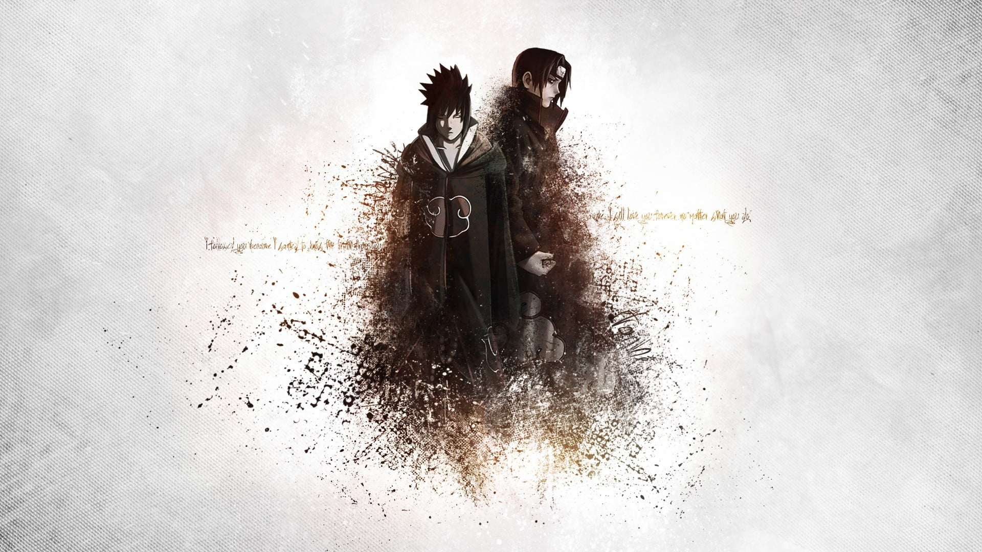 Akatsuki Sasuke and Itachi digital wallpaper, Uchiha Sasuke, Uchiha Itachi 1920x1080px (1080P) free download