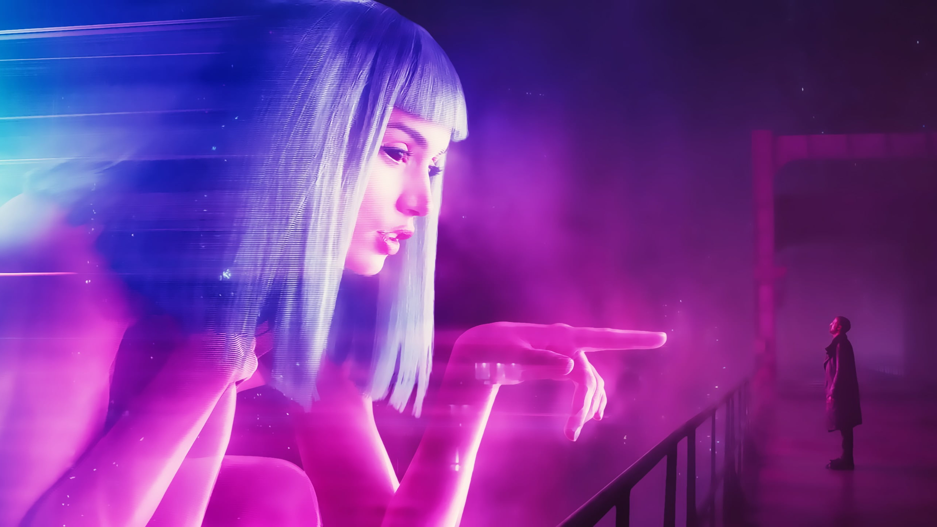 white-haired woman digital wallpaper, Blade Runner 2049, cyberpunk 1920x1080px (1080P) free download