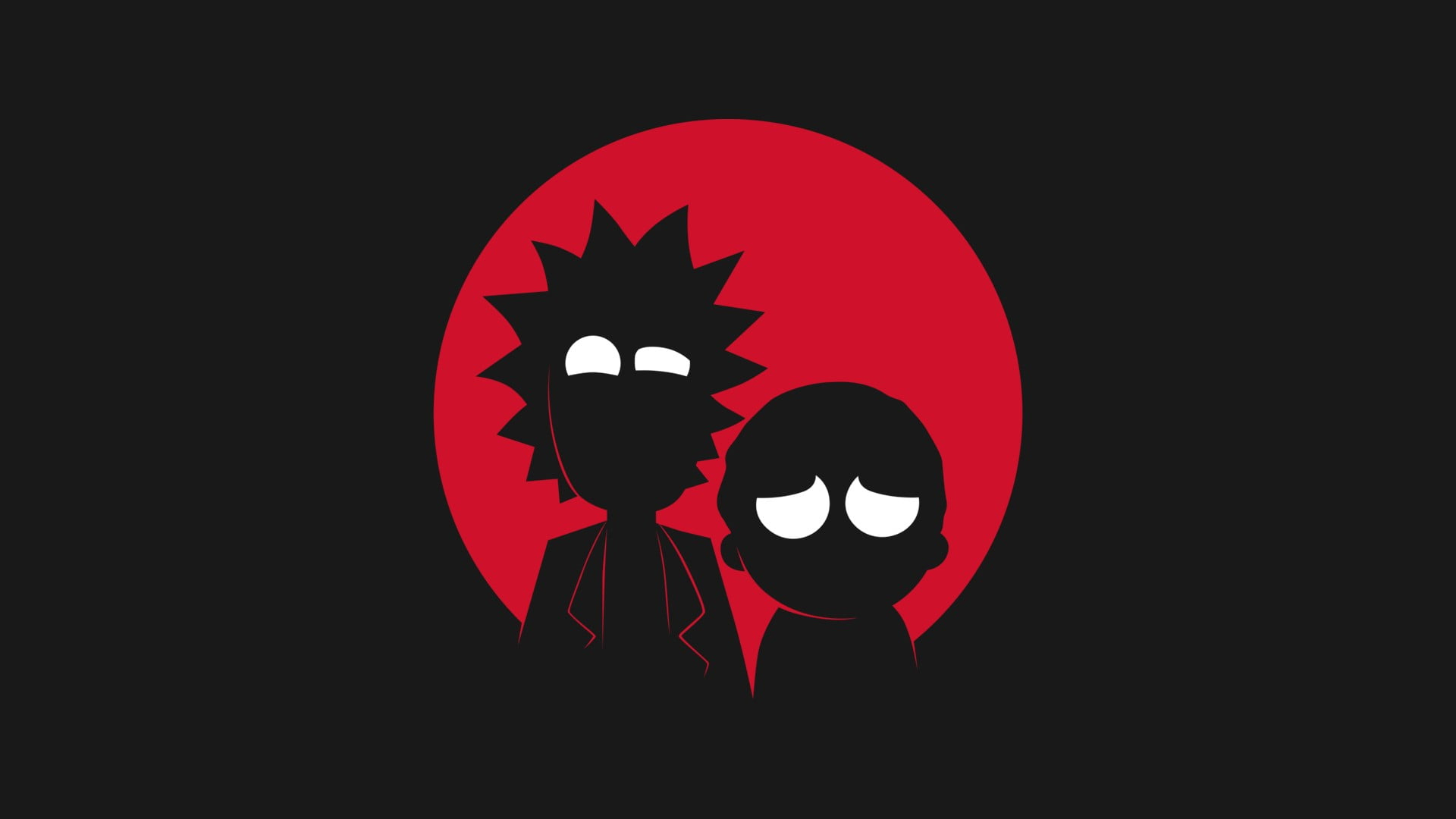 Rick and Morty silhouette wallpaper, untitled, cartoon, Adult Swim 1920x1080px (1080P) free download
