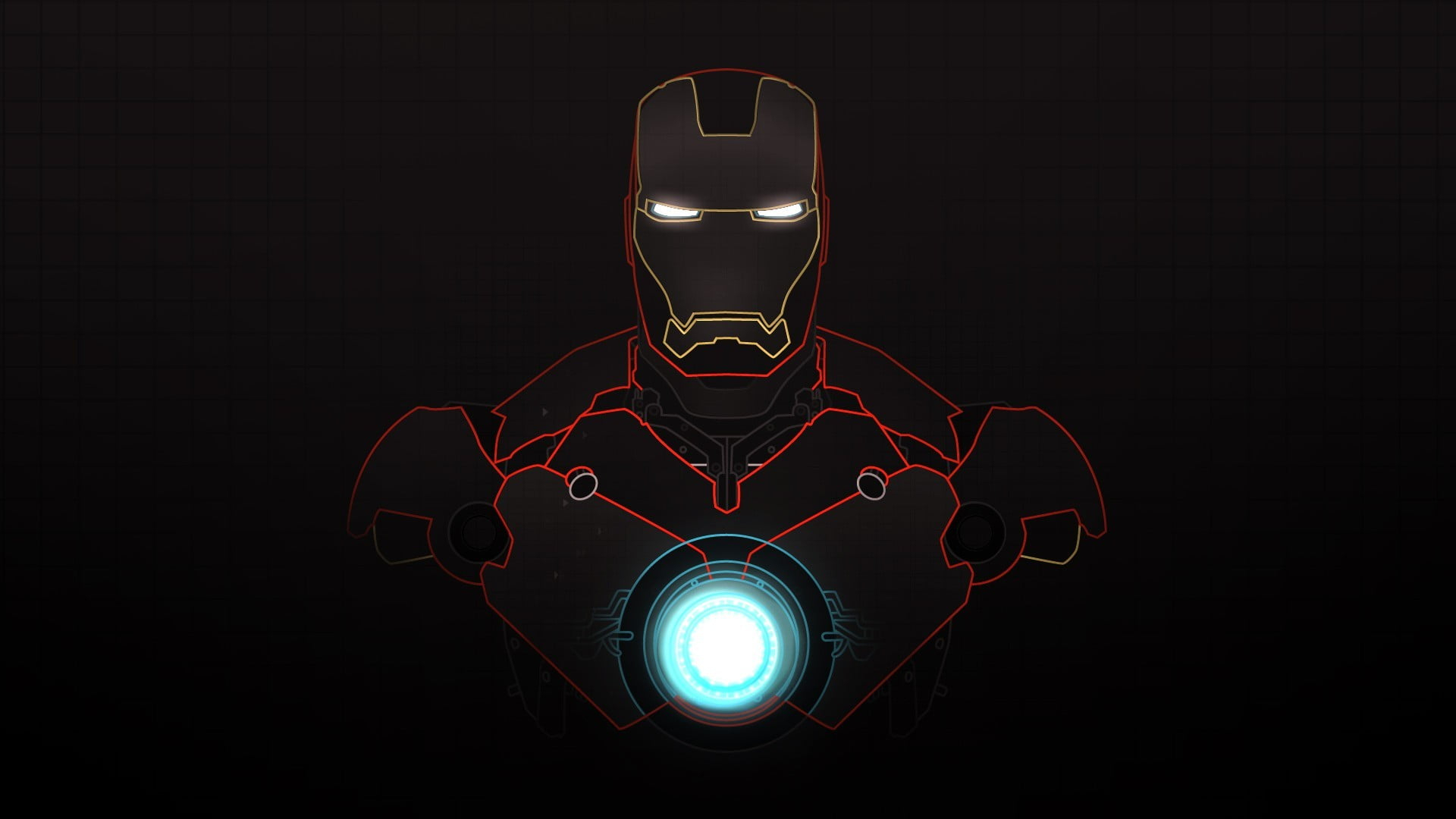 Marvel Iron-Man digital wallpaper, Iron Man, dark background 1920x1080px (1080P) free download