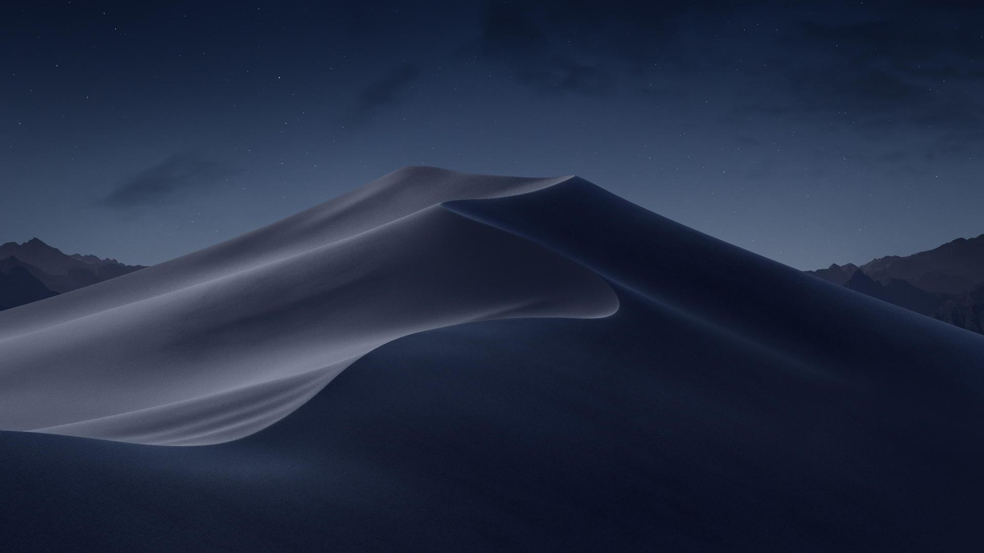 macOS Mojave Night, sand mountain, Computers, apple, desert, sky 1920x1080px (1080P) free download