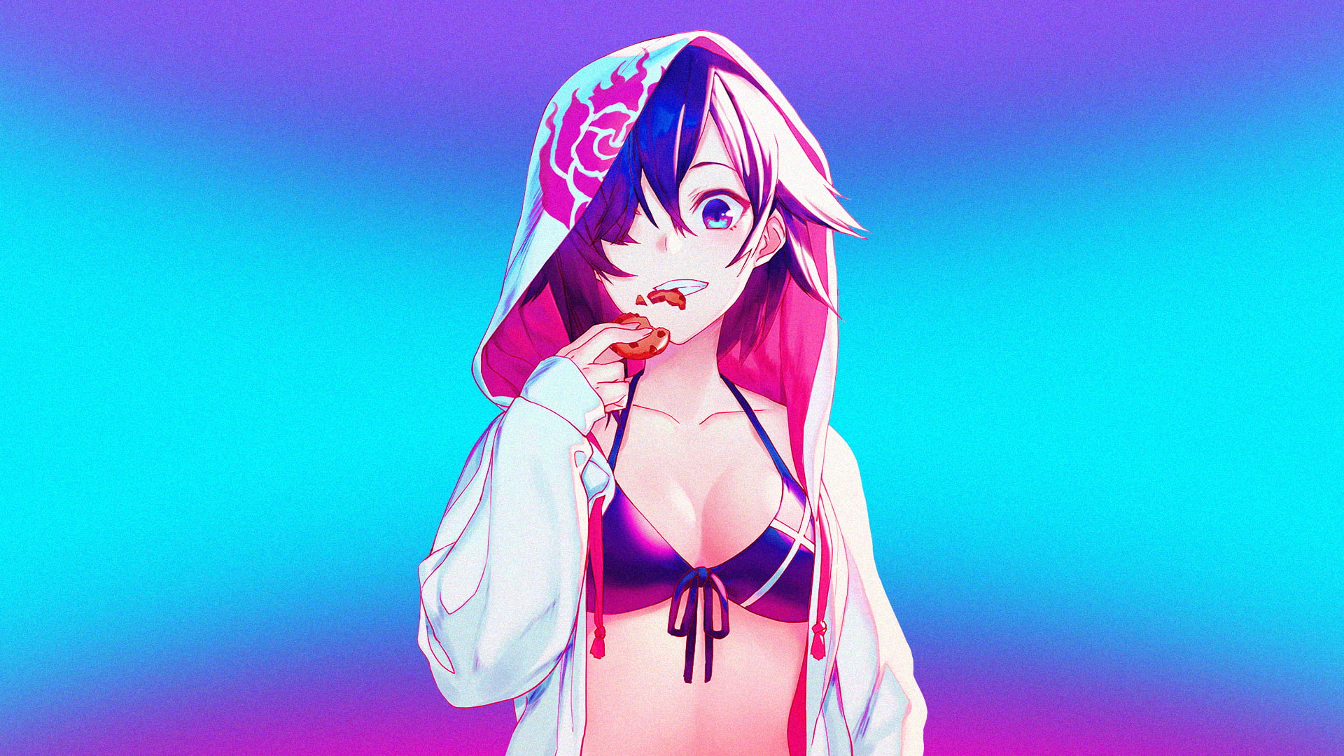 female anime character illustration, DubstepGutter, anime girls 1920x1080px (1080P) free download
