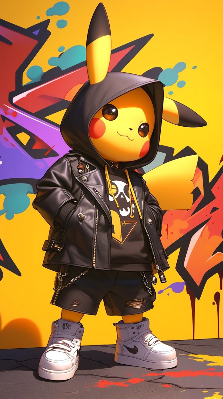 Graffiti urban Pikachu, Pokemon