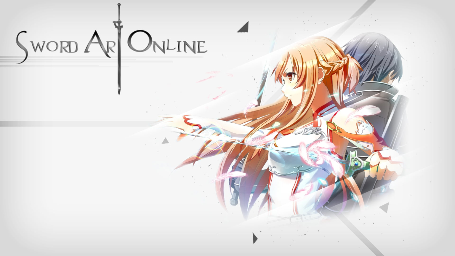 Sword Art Online wallpaper, anime, redhead, orange eyes, dark hair 1536x864px (720P) free download