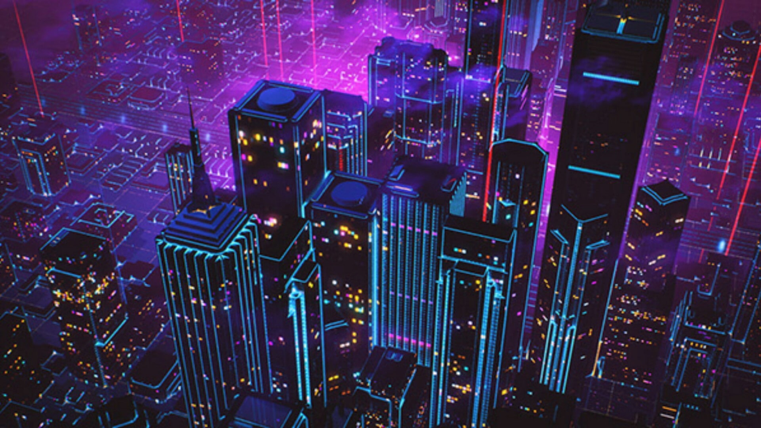 special effects, city lights, artwork, electricity, psychedelic art 1536x864px (720P) free download