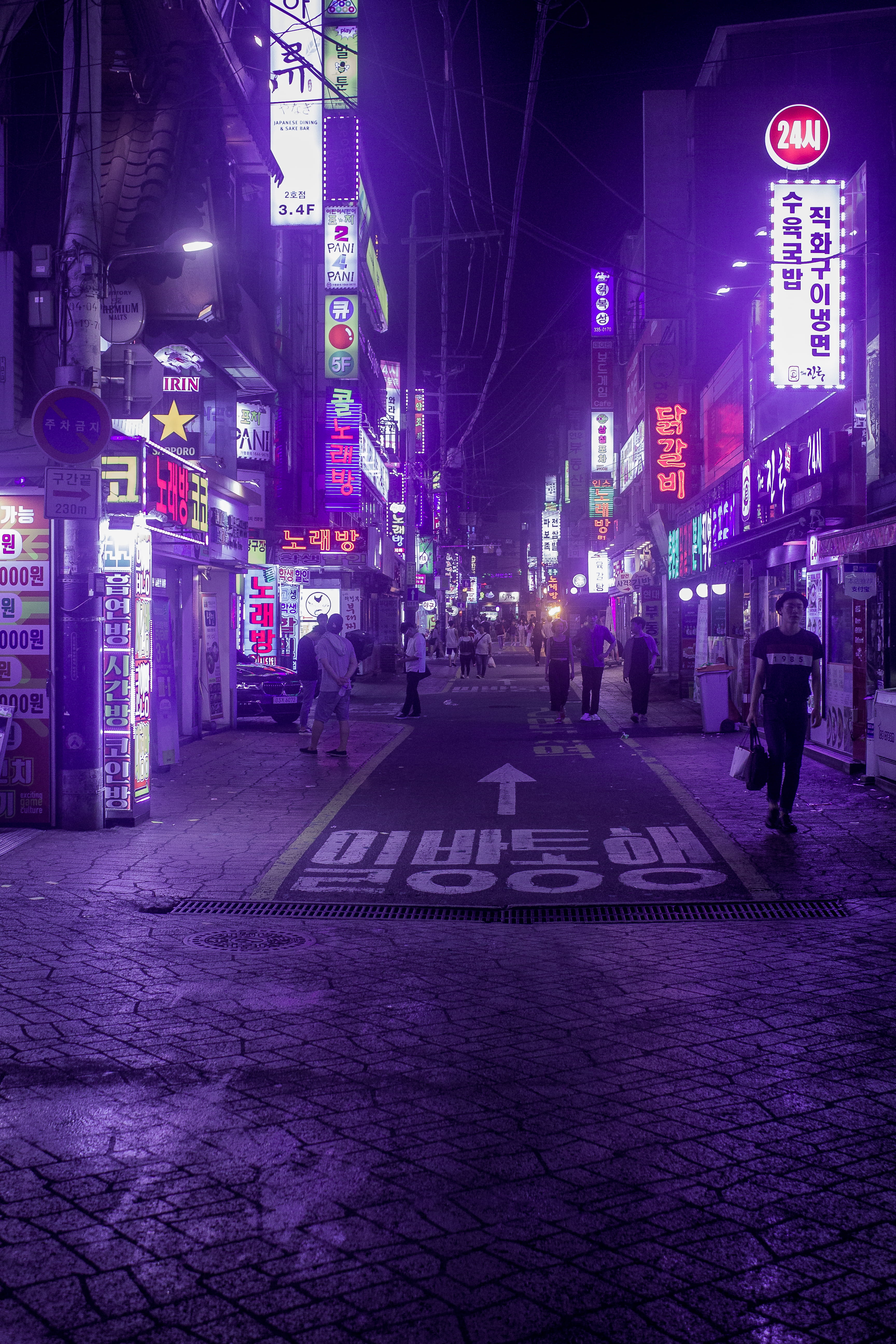 seoul, south korea, cyberpunk, urban, city, aesthetics, neon, korea