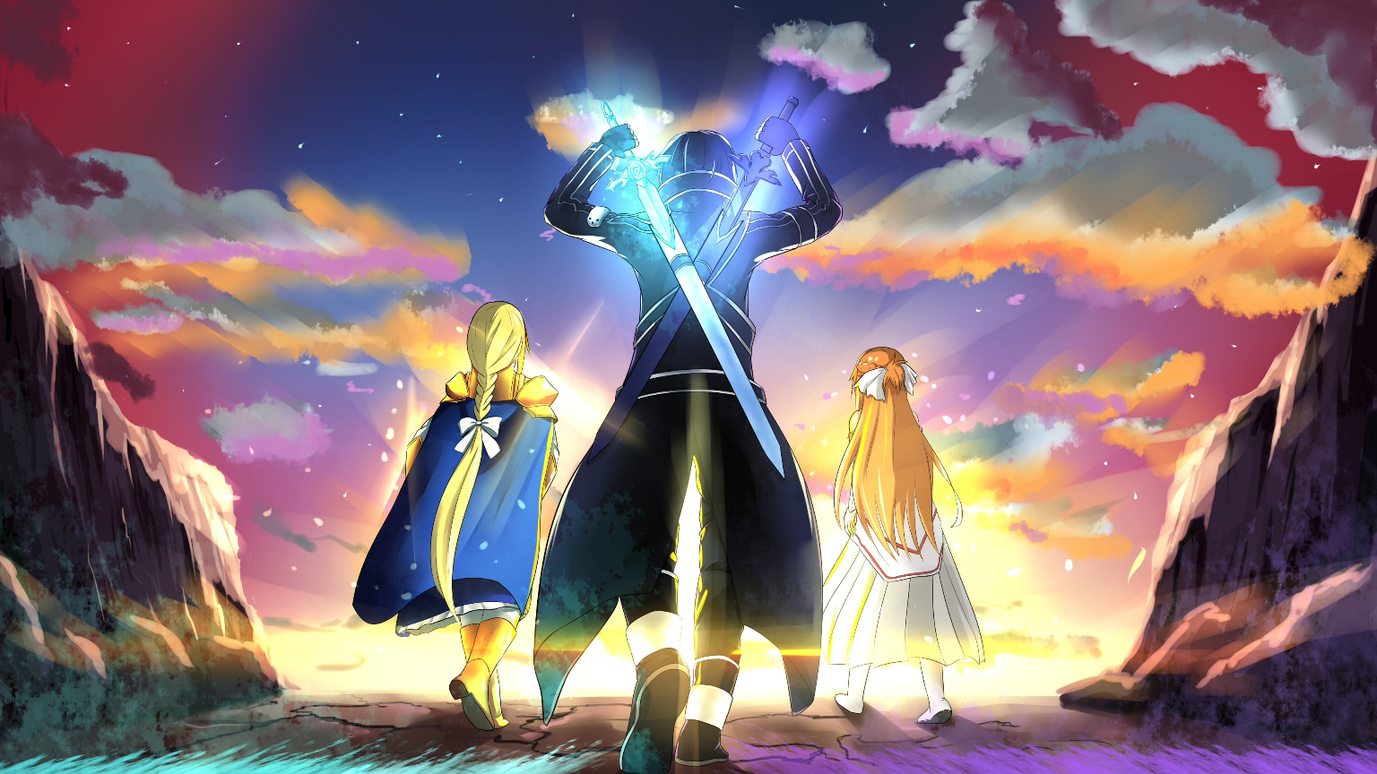 Anime, Crossover, Alice Zuberg, Asuna Yuuki, Devil May Cry 5 1536x864px (720P) free download